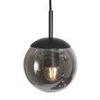 Lampe suspendue en verre fumé noir dégradé, diamètre 60 cm