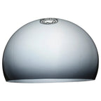 Abat-jour en verre translucide gris fumé pour suspension ronde de 38 cm
