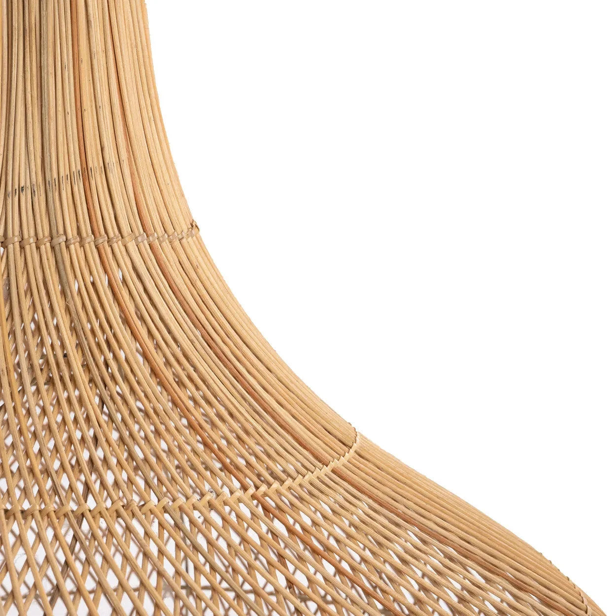 Suspension en rotin conique XL – Naturel – Ø120 cm