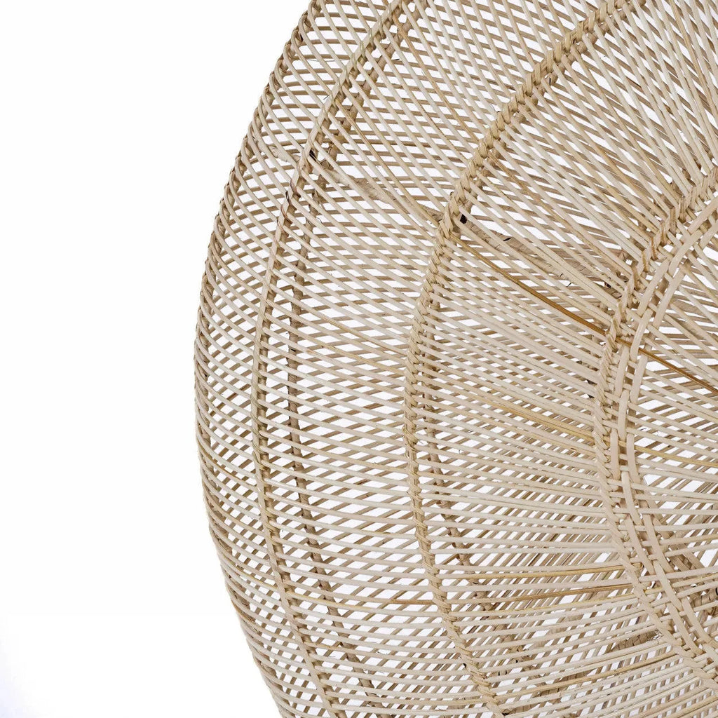 Suspension en rotin macaron naturel 110 cm artisanale