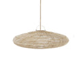 Suspension en rotin macaron naturel 110 cm artisanale