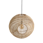 Suspension rotin naturel ajouré forme sphère – Ø50 cm