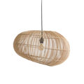 Suspension en rotin naturel asymétrique ajourée Ø62 cm