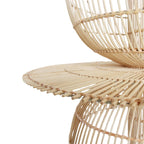 Suspension en rotin naturel forme fleur ajourée Ø65 cm