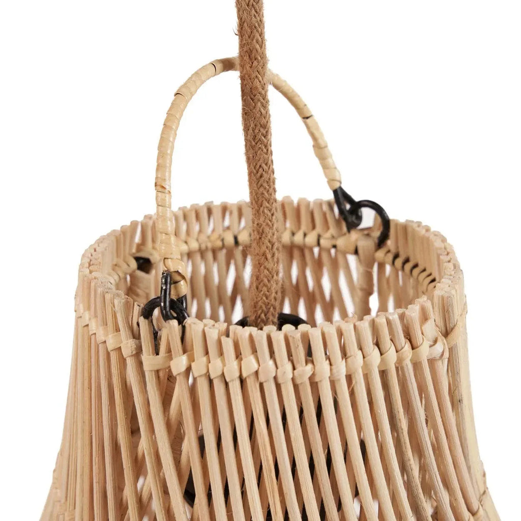 Suspension en rotin naturel tressé forme ovale – Ø20 cm