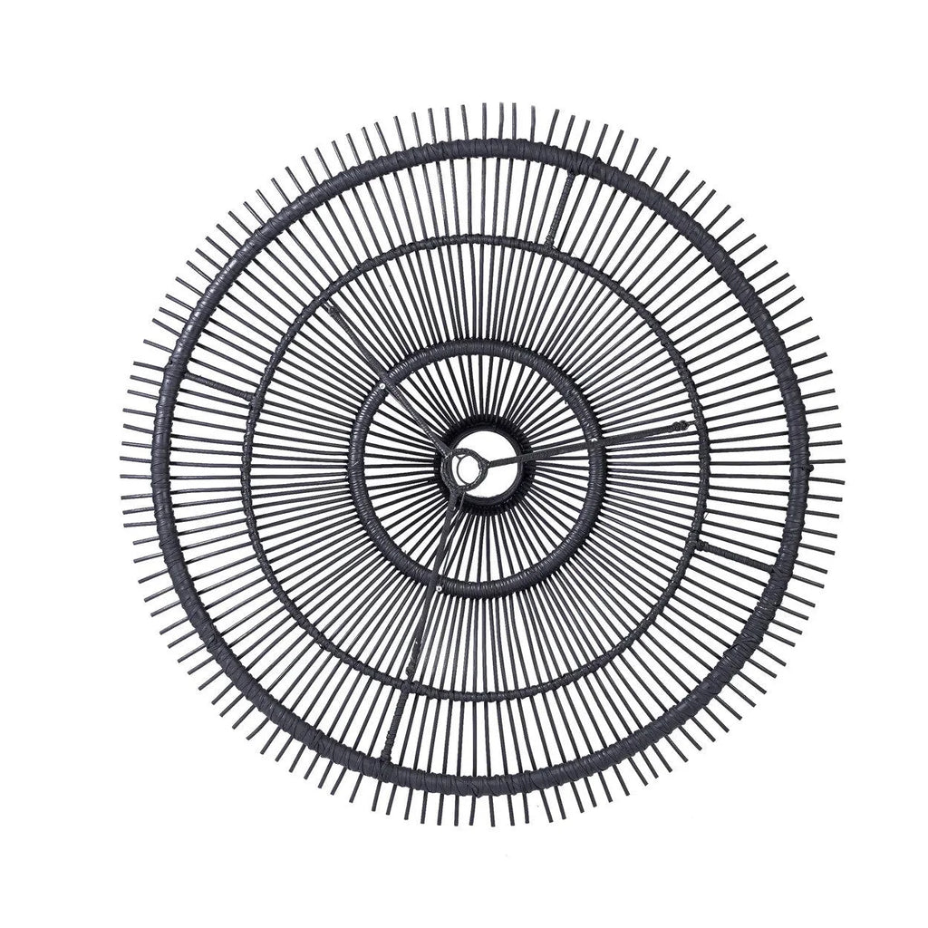 Suspension rotin noir - Ø60 cm