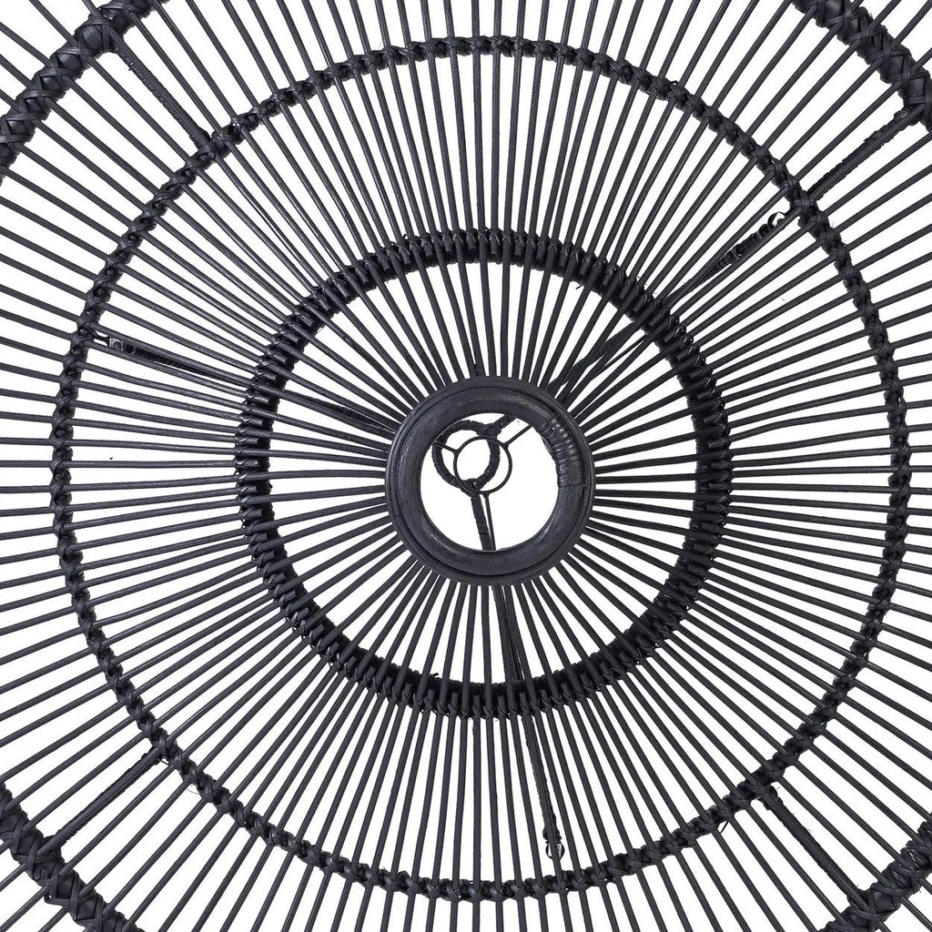 Suspension rotin noir - Ø60 cm