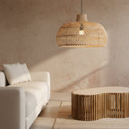 Suspension en rotin tressé naturel forme dôme – Ø57 cm