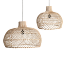 Suspension en rotin tressé naturel forme dôme – Ø57 cm