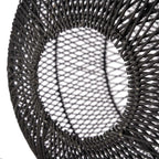Suspension en rotin tressé – Noir ajouré – Ø50 cm