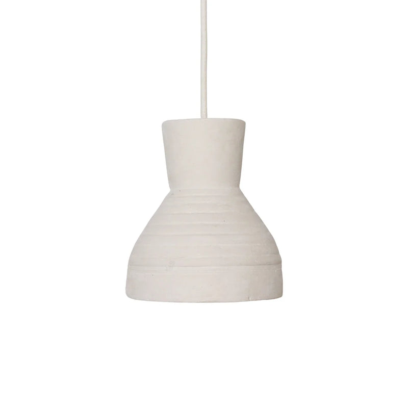 Suspension sablier texturée blanc cassé – 15x17 cm