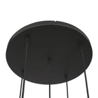 Applique noire circulaire en plafond suspension verre ambré et laiton pour hauts plafonds