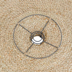 Suspension XL en jacinthe d’eau tressée Qubba 100 cm avec abajour en paille woven