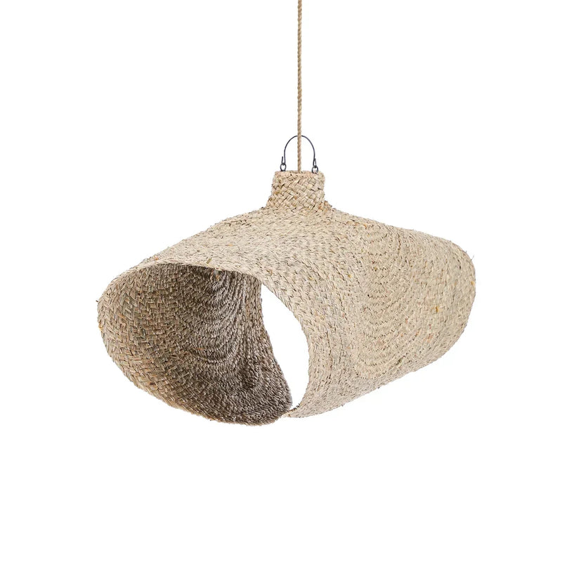 Suspension XL en jacinthe d'eau tressée Qubba 100 cm