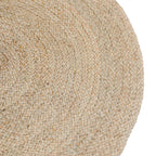 Tapis rond tressé en paille suspendu XL en jacinthe d’eau Qubba 100 cm