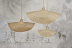 Lampes suspendues en paille tressée Suspension XL en jacinthe d eau Qubba 100 cm