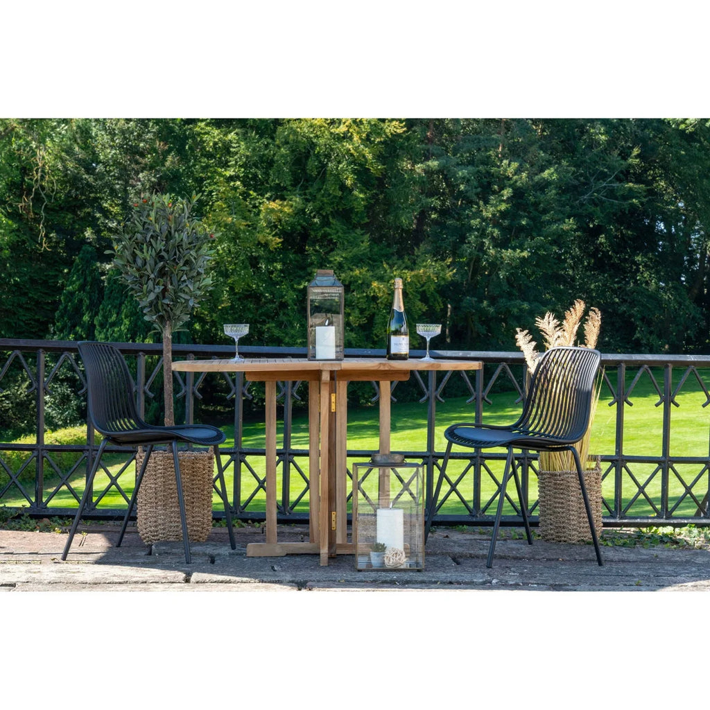Table de balcon en teck naturel pliante 120x60 cm
