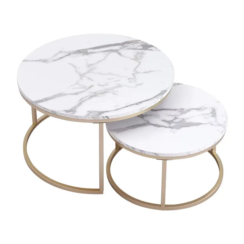 Table basse gigogne effet marbre