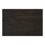 Table basse ovale en bois foncé texturé, 100x50 cm