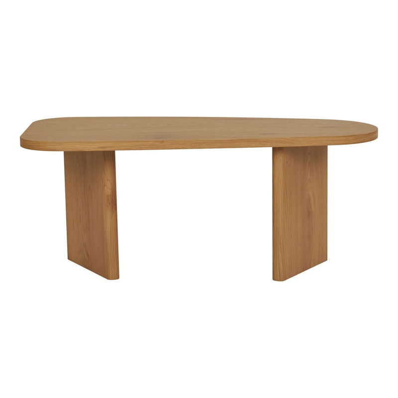 Table basse ovale en bois naturel pour salon – 50x100 cm