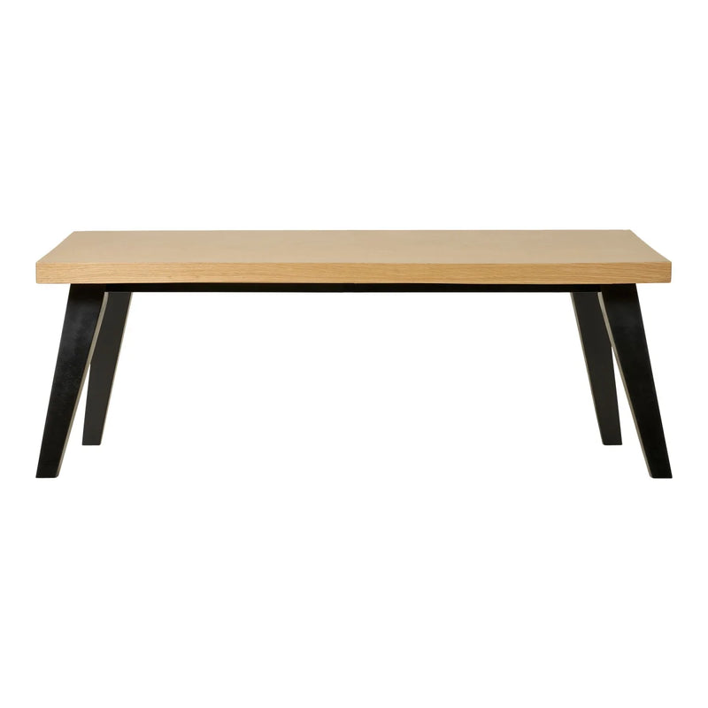 Table basse rectangulaire bois naturel et métal noir – 120x60 cm