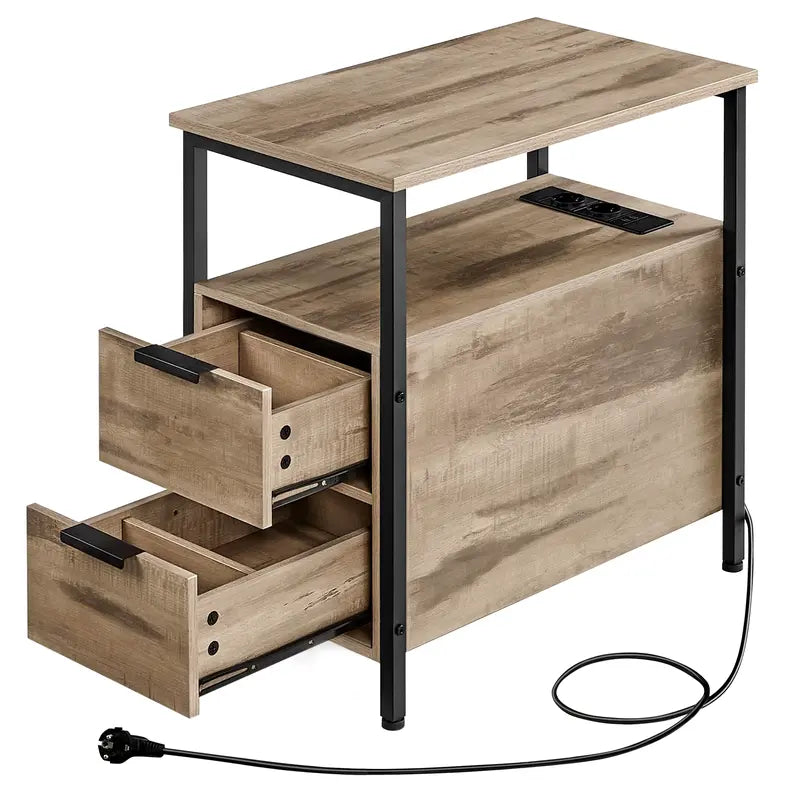Table de chevet avec prise