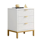 Table de chevet blanche 3 tiroirs