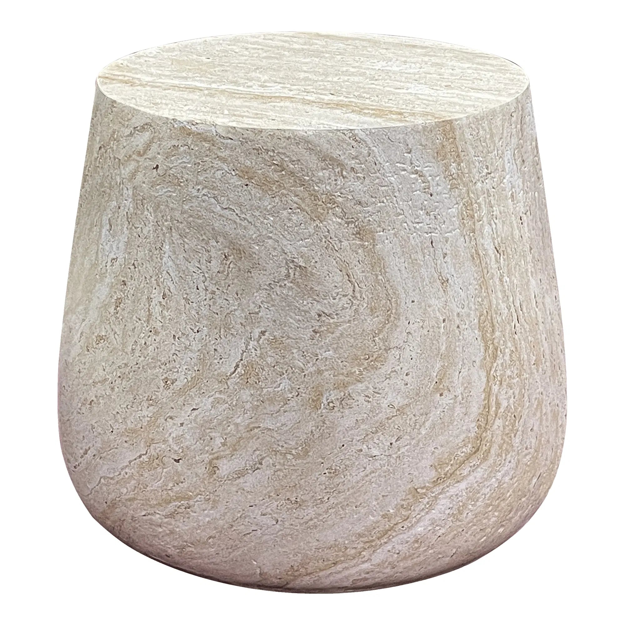 Table d'appoint en fibre d’argile naturelle ø47 cm