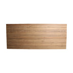 Panneau teck massif brun clair grainé, table jardin tréteaux 240x100 cm
