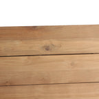 Planches de teck massif brun clair à grain naturel et nœud visible