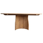 Table de jardin en teck recyclé ovale naturel 200x90 cm