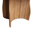 Table de jardin ovale en teck recyclé naturel, 200x90 cm