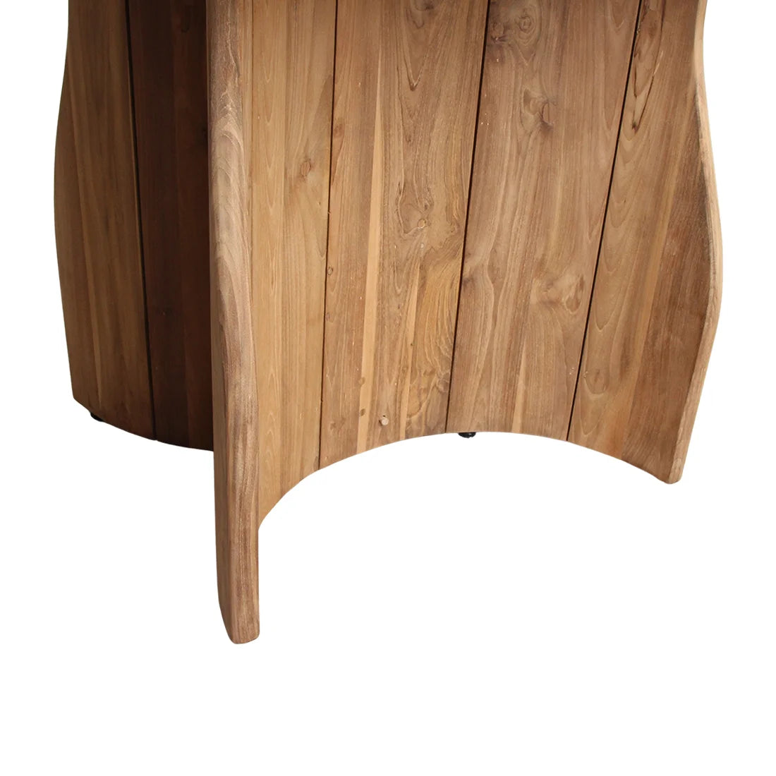 Table de jardin ovale en teck recyclé naturel, 200x90 cm