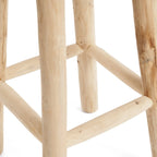 Tabouret de bar en raphia tressé – Naturel – H75 cm