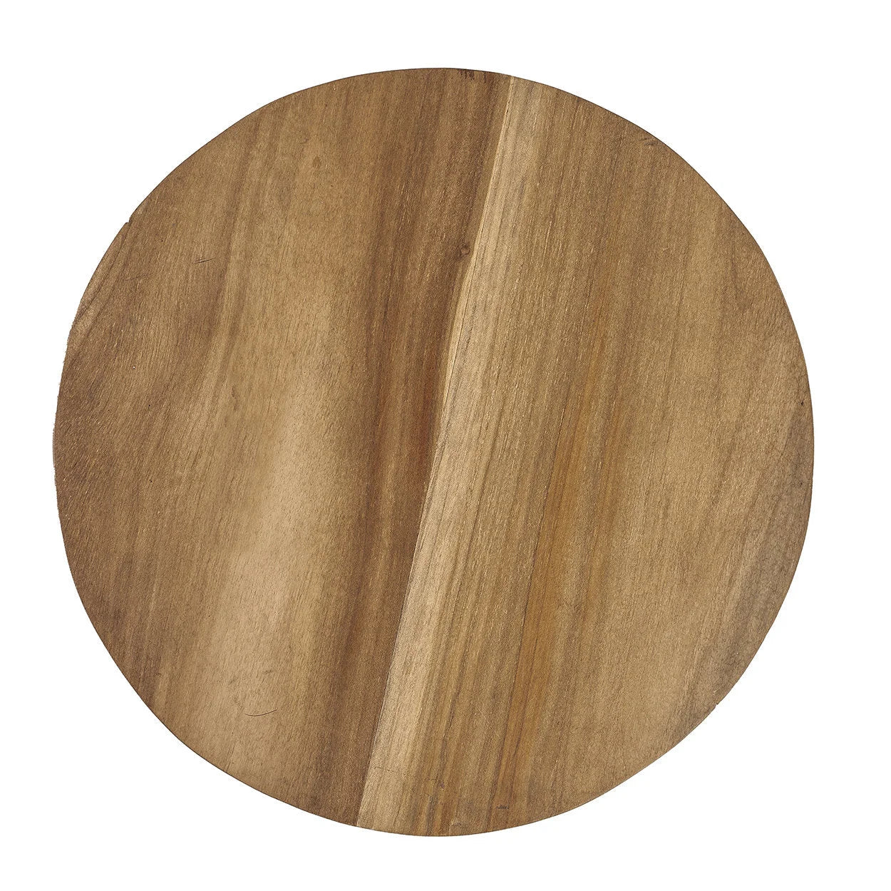 Planche à découper ronde en teck massif naturel, Ø35 cm