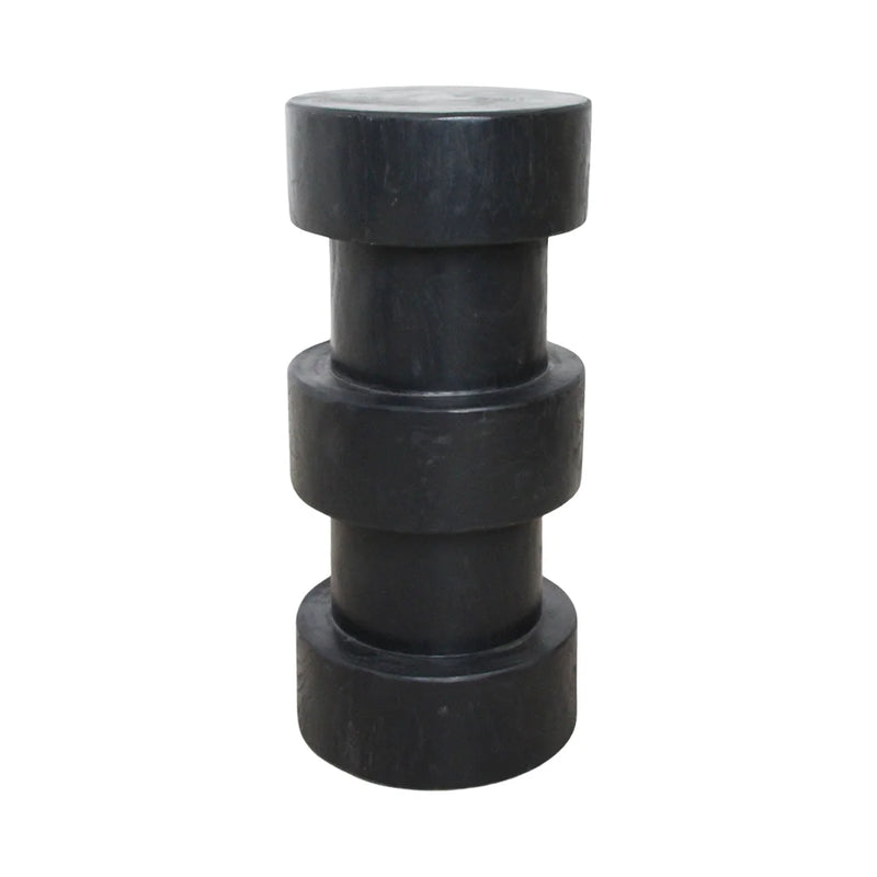 Tabouret en teck noir colonne – H65 cm