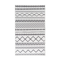 Tapis rectangulaire avec motif géométrique noir et blanc pour Maya 400 Weiß / Schwarz