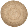 Tapis en jacinthe d’eau naturel 200x200 cm style bohème avec tressage rond et naturel