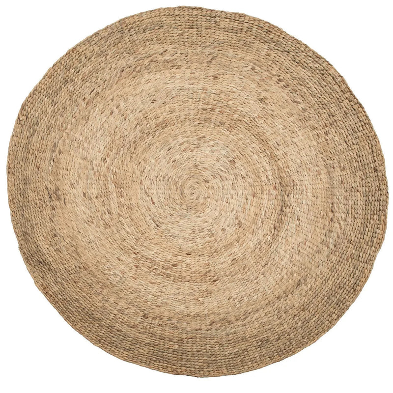 Tapis en jacinthe d'eau naturel 200x200 cm style bohème