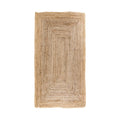 Tapis en jute tressé naturel 65x135 cm rectangulaire beige