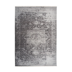 Tapis oriental rectangulaire gris effet vieilli doux 120x170 cm avec motif abstrait dégradé