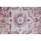 Tapis oriental rectangulaire vintage effet vieilli blanc rouge beige 160x230 cm