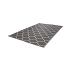 Tapis rectangulaire gris à motif marocain tissé 80x230 cm