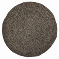 Tapis rond en herbe marine et raphia noir naturel Ø200 cm