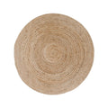 Tapis rond en jute tressé Ø120 cm aux motifs concentriques beige