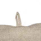Torchon en lin naturel beige à motif poisson écru texturé