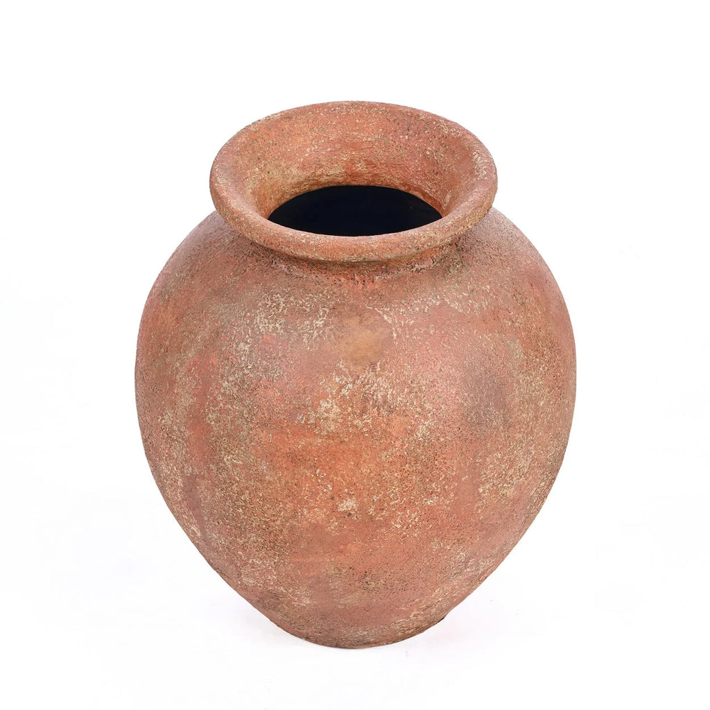 Vase amphore en terre cuite terracotta patinée H50 cm XL rustique