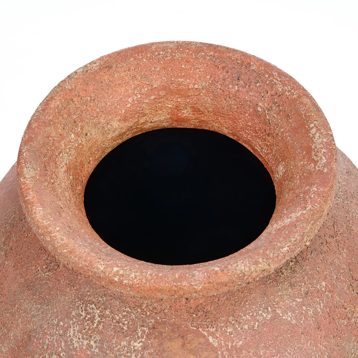 Vase amphore en terre cuite terracotta patinée H50 cm XL rustique texturé