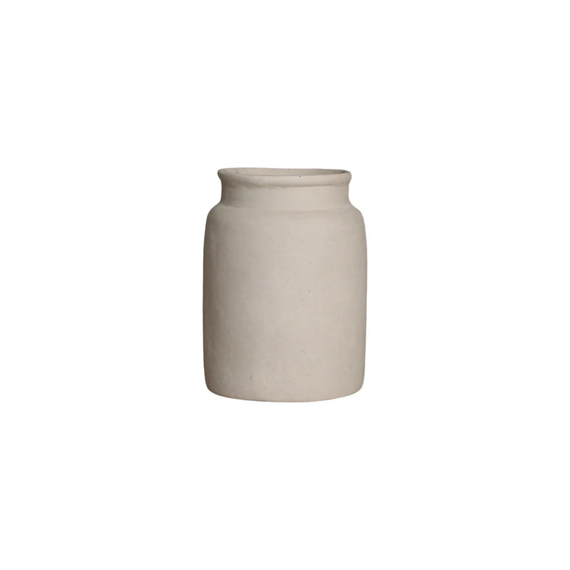 Vase artisanal blanc cassé texture mate – H31 cm
