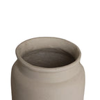 Vase artisanal blanc cassé texture mate en céramique crème H31 cm